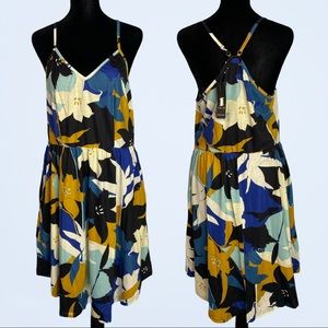 Floral Spaghetti Strap Dress vneck sleeveles large